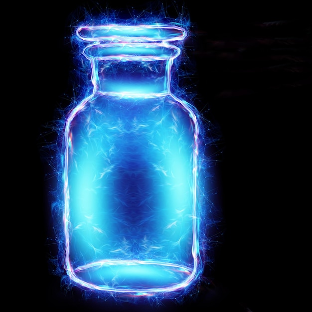 Medizinisches Reagenzglas auf dunklem Hintergrund Das Konzept des Gesundheitsmedizinlabors isoliert auf dunklem Hintergrund