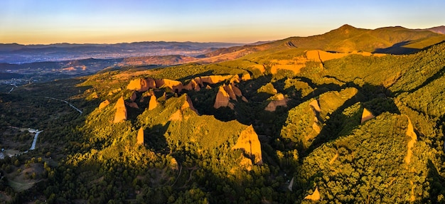 Las Médulas, yacimiento minero de oro romano. Patrimonio mundial de la UNESCO en Castilla y León, España