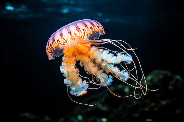 Medusa de la luna aurelia aurita en inglés