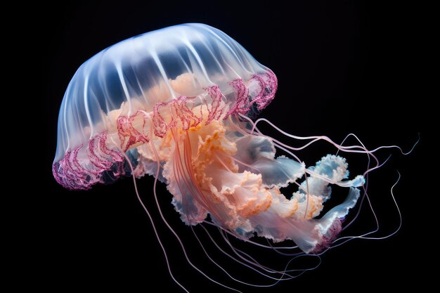 Medusas flotando en el agua.