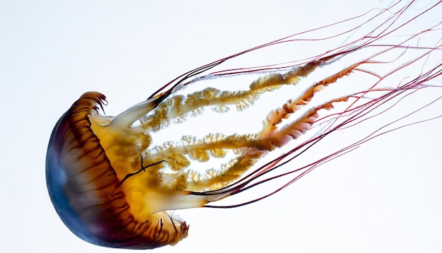 Foto medusas isoladas em branco