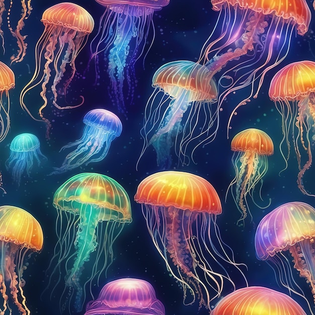 medusas y medusas de acuarelamedusas y medusas de acuarelahermosas medusas en el agua