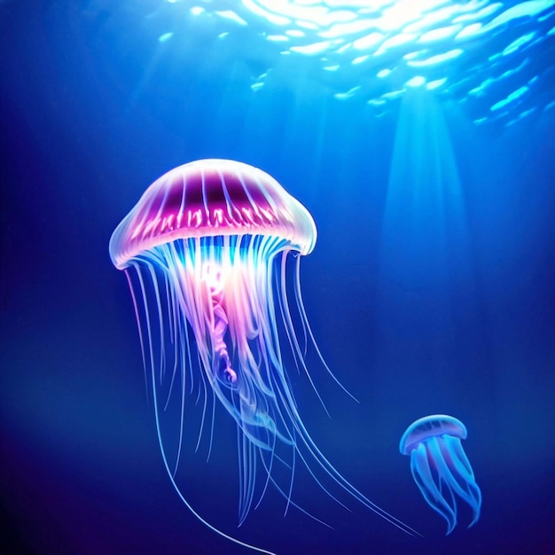 Medusas en el océano profundo