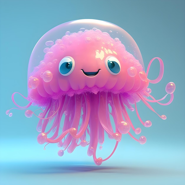 Medusas súper lindas al estilo de dibujos animados generativos de pixar ai