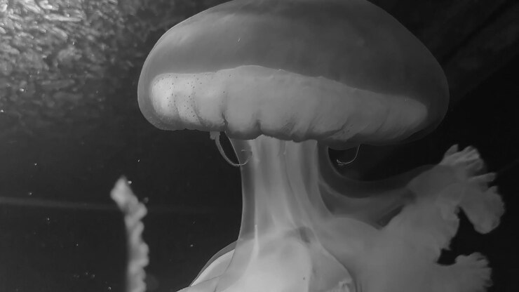 Foto medusas vista de perto fundo vida marinha