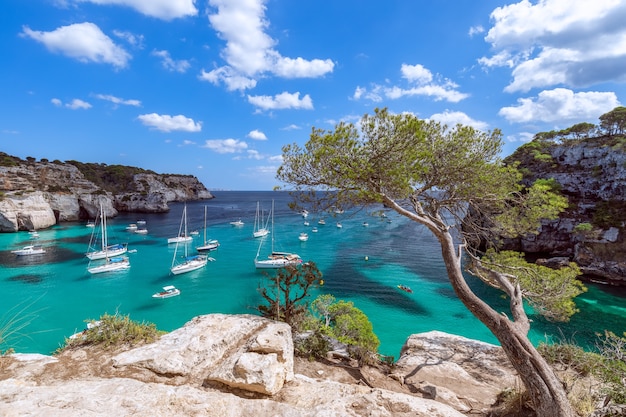 Meerblick auf die schönste Bucht der Insel Menorca