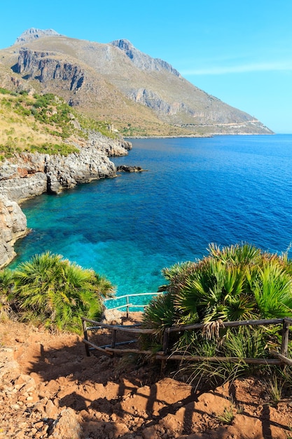 Meeresbucht im Zingaro Park Sizilien Italien