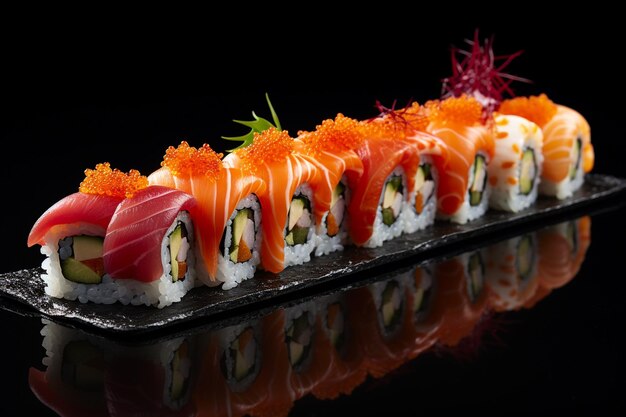 Meeresfrüchte Kultur asiatischer Hintergrund Sushi