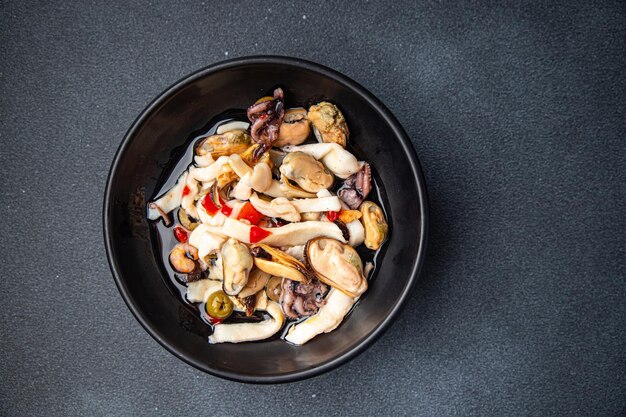 Meeresfrüchte Pasta Mahlzeit zweiten Gang italienische Küche Snack auf dem Tisch kopieren Raum Essen Hintergrund