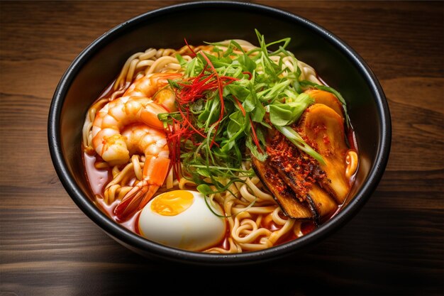 Foto meeresfrüchte udon ramen