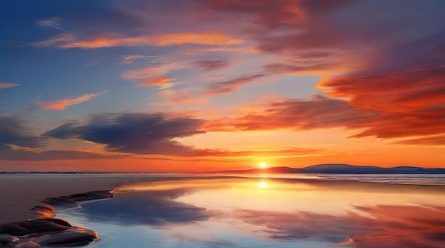 Meereslandschaft beim Sonnenuntergang