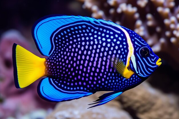 Foto meeresmosaik die farben des blauen tang