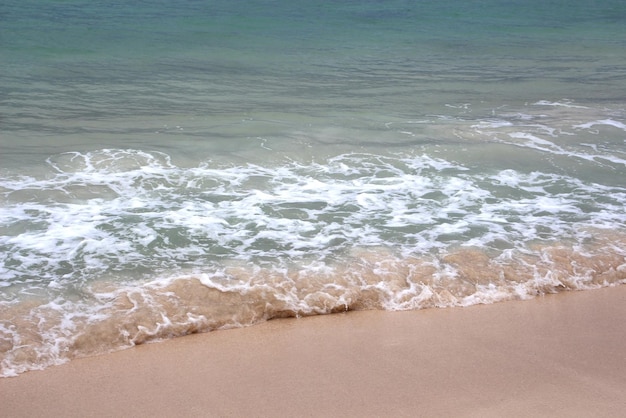 Meereswelle auf sanftem Sand Nahaufnahme Foto