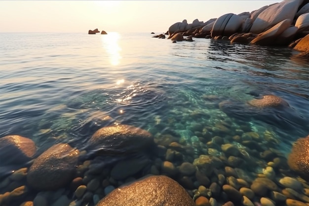 Meereswellen und fantastische Aussicht auf die felsige Küste Montenegros