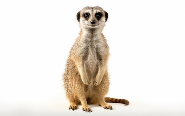 Foto meerkat clássico em fundo branco