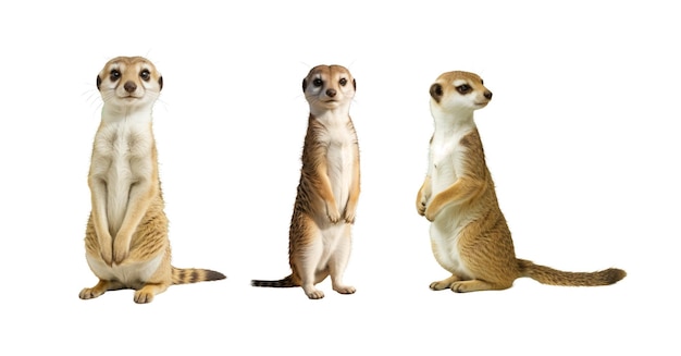 Meerkat en un fondo blanco