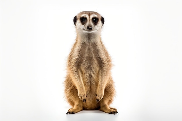 Meerkat isolado no fundo branco Generative Ai