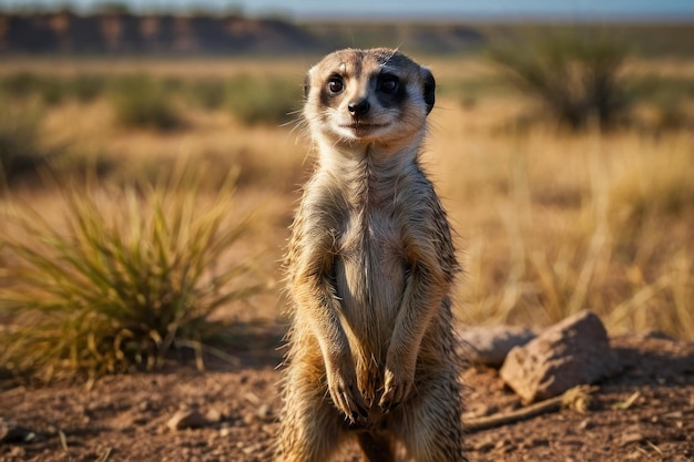 Meerkat-Porträt mit scharfem Blick