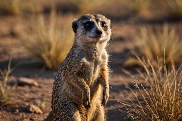 Meerkat-Porträt mit scharfem Blick