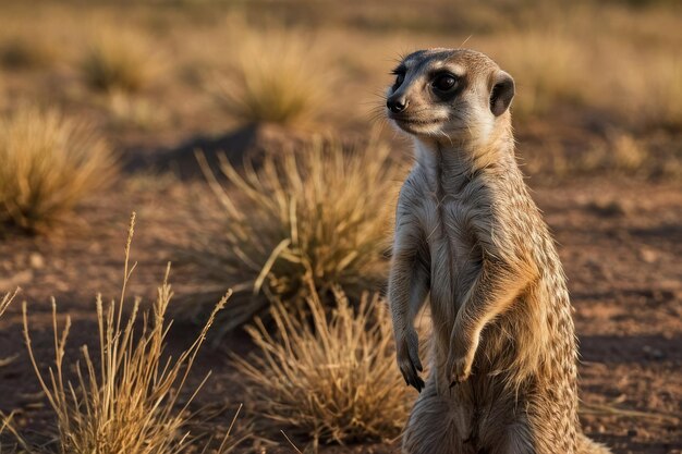 Meerkat-Porträt mit scharfem Blick
