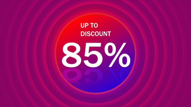 Mega oferta especial de venda Neon 85 de venda banner promoção de placa de sinalização Ilustração vetorial