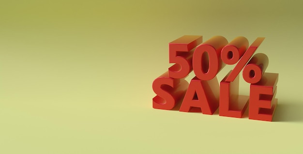 Mega venta hasta 50 de fondo tipográfico 3D de póster creativo con lugar para texto