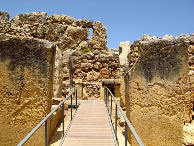 Megalithische Tempel Ggantija Insel Gozo Malta