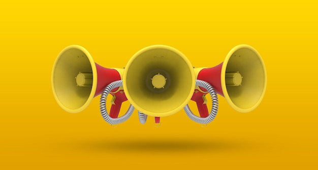 Megaphon auf gelbem Hintergrund