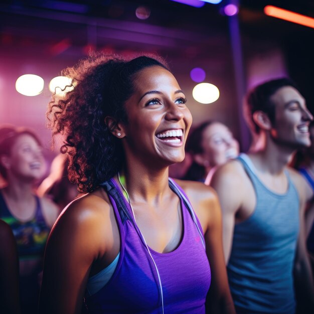 Mehrere Menschen trainieren in einem Fitnessstudio