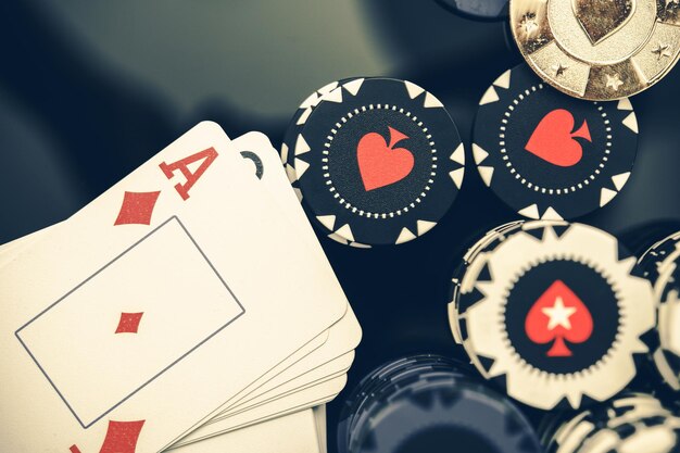 Mehrere Stapel Pokerchips
