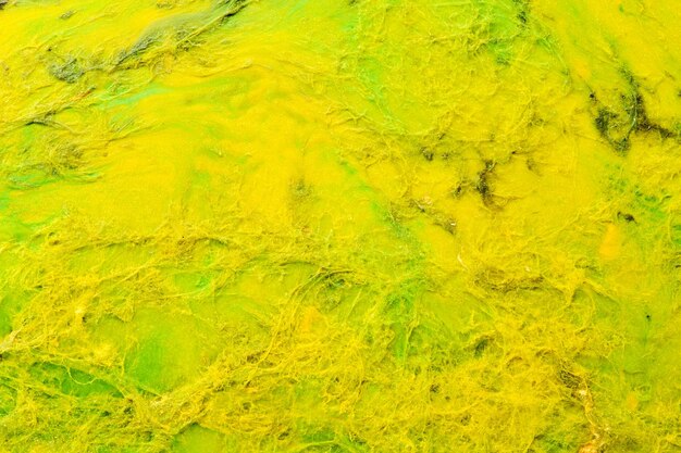Mehrfarbiger kreativer abstrakter Hintergrund Textur von Acrylfarbe Flecken und Flecken von Alkoholtinte gelbe Farben Flüssigkeit artxA