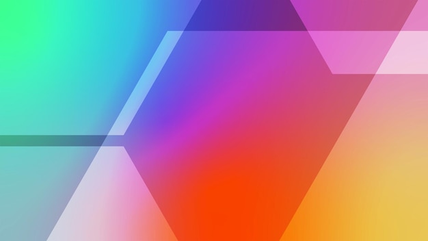 mehrfarbiger sechseckiger Farbgradient-Hintergrund