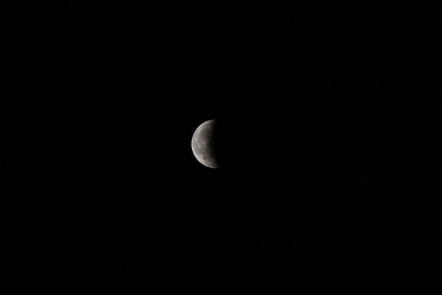 Meia lua em um eclipse lunar