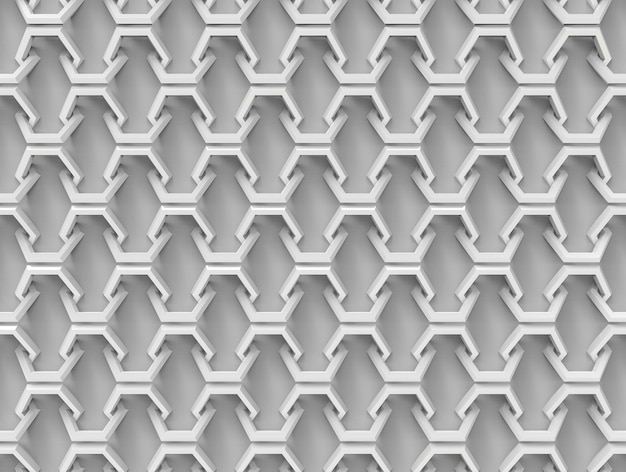 Meio padrão hexagonal conectado sem emenda no fundo cinzento.