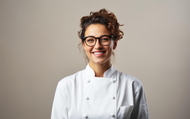 Meisterschaft in der Kunst der Küche Lächelnder Koch in Brille Generative KI