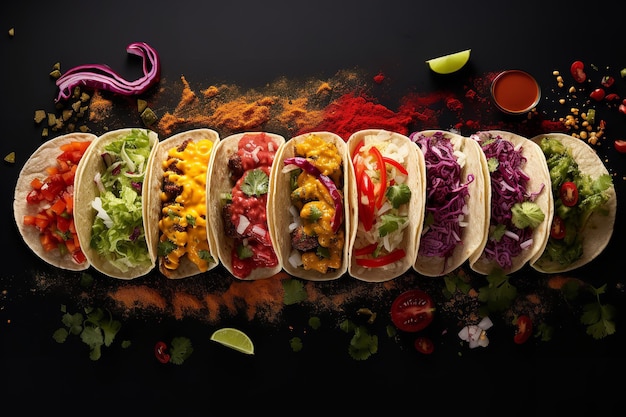 Meisterwerk der Taco-Kunst in Sachen Toppings und Saucen