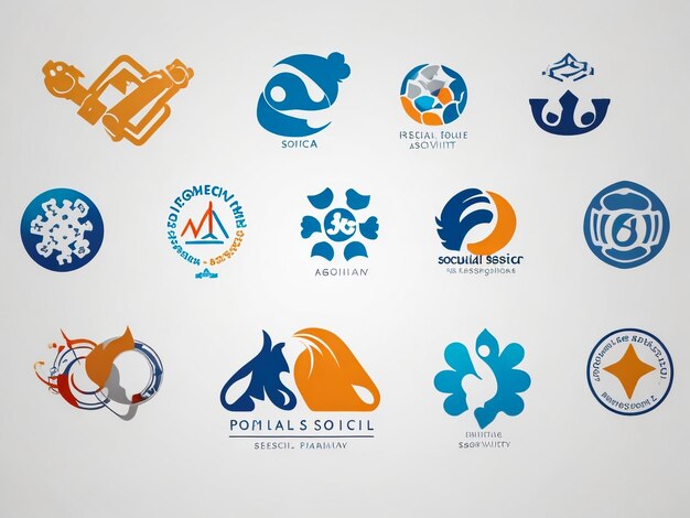 Foto mejor colección de logotipos logotipos abstractos geométricos diseño de iconos