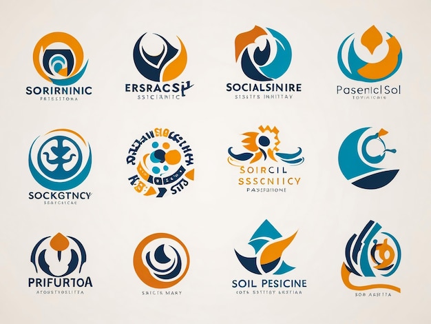 Foto mejor colección de logotipos logotipos abstractos geométricos diseño de iconos