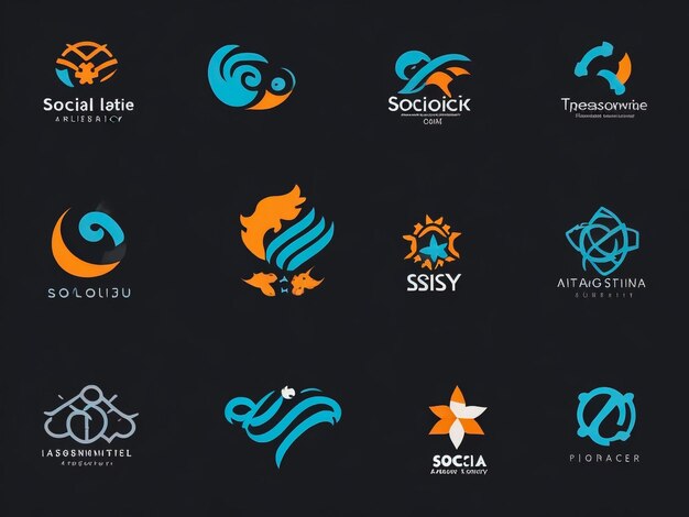 Foto mejor colección de logotipos logotipos abstractos geométricos diseño de iconos