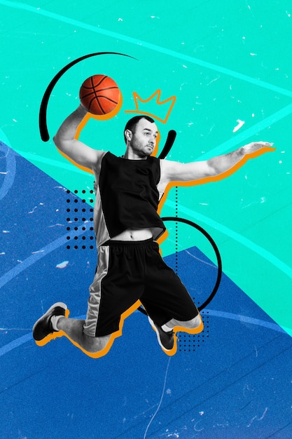 El mejor diseño de collage de baloncesto.