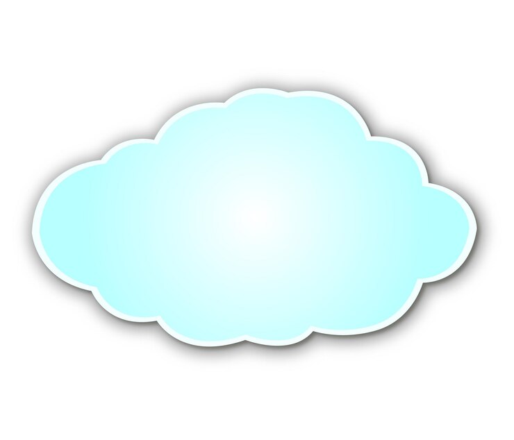 El mejor diseño de imágenes prediseñadas de vector de nube voladora azul