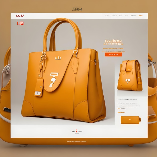 Foto el mejor diseño de sitio web de comercio electrónico ul ux para bolsos de mujer de marca