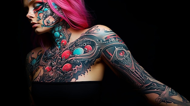 El mejor diseño de tatuaje tradicional del mundo Generative ai