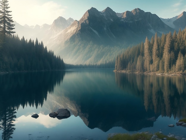 La mejor imagen de la naturaleza para fondo de pantalla generada con ai