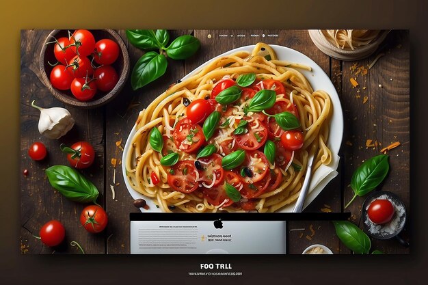 Foto mejor plantilla de diseño de banner web de comida italiana