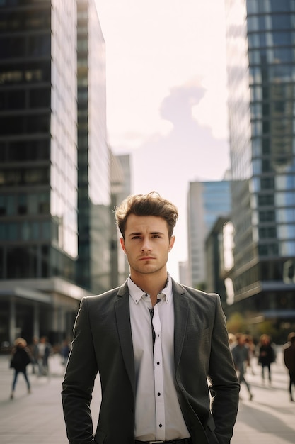 El mejor retrato del retrato de un hombre de negocios en la calle