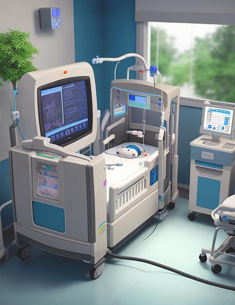 Foto mejoras médicas en la unidad de cuidados intensivos neonatal