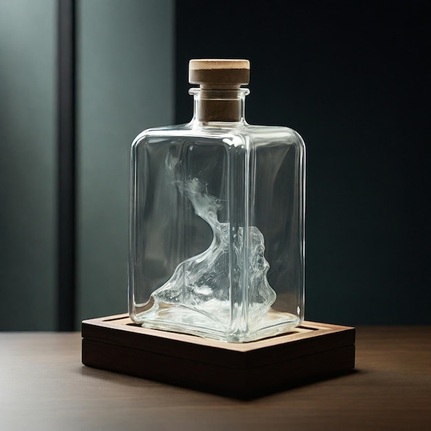 Mejore sus soluciones de almacenamiento con una botella de vidrio que adorna una elegante caja de plástico