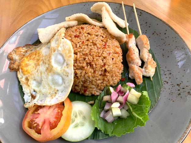 Una de las mejores comidas del mundo según lo declarado por el mundialmente famoso canal de noticias Indonesian Fried Rice Nasi Goreng