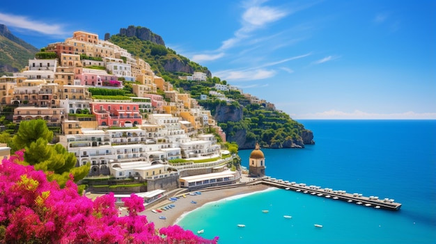 Las mejores cosas positano Italia fotografía de playa imagen Ai generado arte